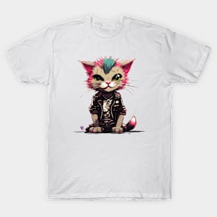 Cute Punk Cat T-Shirt